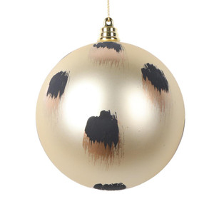 Vickerman MT220738 - 4 inch Champagne Matte Ball Christmas Ornament - 4 Pack