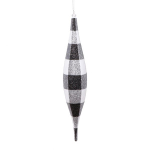 Vickerman MT2212930 13" White Black Plaid Glitr Shuttle 2/Bg