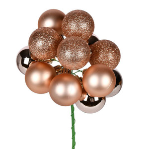 Vickerman N192580 12" Cafe Latte Ball Ornament Pick 4/Bg