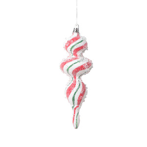  Vickerman MT2216370 7" Red Green Swirl Shuttle Orn 3/Bag 