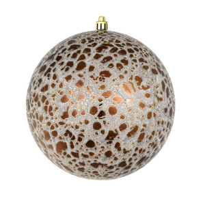 Vickerman N195876D 8" Mocha Crackle Ball Ornament