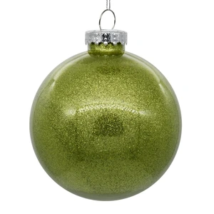 Vickerman N210873 - 3 inch Lime Glitter Ball Christmas Ornament - 12 Pack