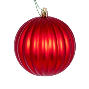 Vickerman N222203DMV - 4 inch Red Matte Ball Outdoor Christmas Ornament - 6 Pack