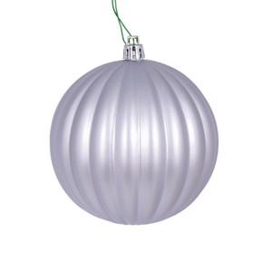 Vickerman N222207DMV - 4 inch Silver Matte Ball Outdoor Christmas Ornament - 6 Pack