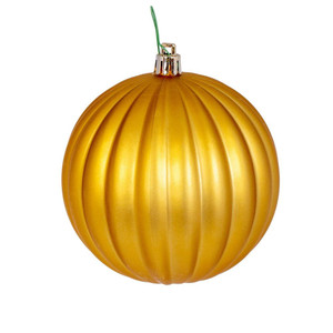 Vickerman N222208DMV - 4 inch Gold Matte Ball Outdoor Christmas Ornament - 6 Pack