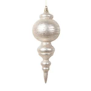 Vickerman MT224543 10" Matte Oat Finial Ornament 2/bag