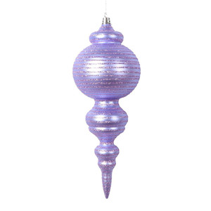 Vickerman MT224586 10" Matte Lavender Finial Ornament 2/bag