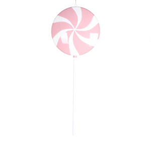 Vickerman MT226979 - 26 inch Pastel Pink Lollipop Christmas Ornament