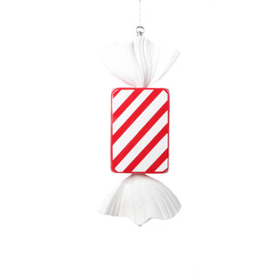  Vickerman MT228103 18.5" Red Rectangle Stripe Candy 