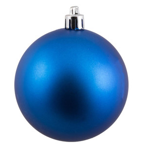 Vickerman N590702DMV - 2.75 inch Blue Matte Ball Outdoor Christmas Ornament - 12 Pack