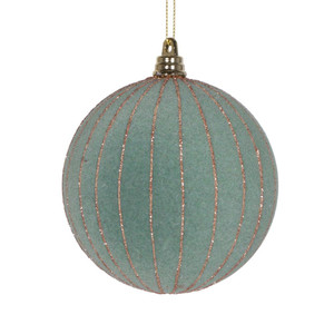 Vickerman MT229142 4" Light Green Round Ornament 3/Bag