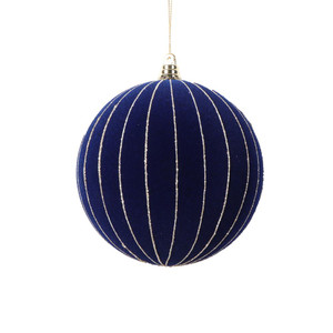 Vickerman MT229231 - 4.7 inch Midnight Blue Glitter Ball Christmas Ornament - 3 Pack