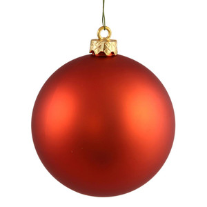 Vickerman N590718DMV - 2.75 inch Burnished Orange Matte Ball Outdoor Christmas Ornament - 12 Pack