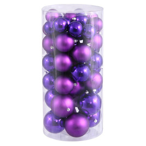 Vickerman N112206A 1.5"-2" Purple Balls Shiny/Matte 50/Box