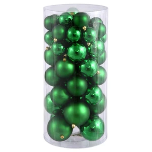 Vickerman N112404A - 2.4-3-4 inch Green 4-Finish Ball Christmas Ornament - 50 Pack