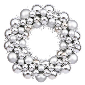 Vickerman N114207 - 12" Silver Colored Ball Wreath