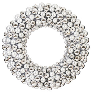 Vickerman N114607 - 36" Silver Colored Ball Wreath