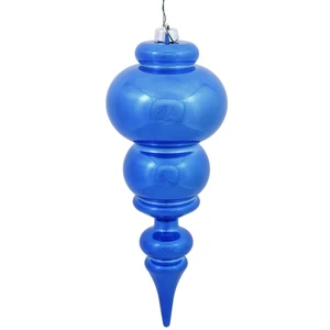 Vickerman N150602DSV 14" Blue Shiny Finial UV Drilled