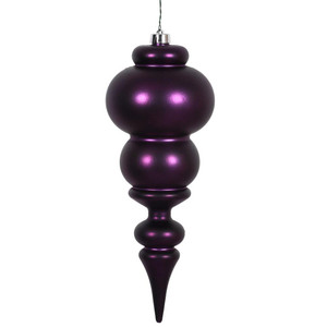  Vickerman N150626DMV 14" Plum Matte Finial UV Drilled 
