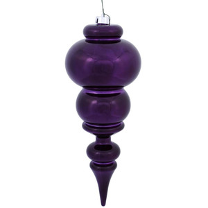  Vickerman N150626DSV 14" Plum Shiny Finial UV Drilled 
