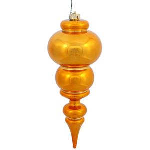 Vickerman N150630DSV 14" Antique Gold Shiny Finial UV Drilled