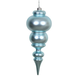 Vickerman N150632DMV - 14 inch Baby Blue Matte Finial Outdoor Christmas Ornament