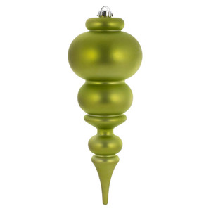 Vickerman N150673DMV - 14 inch Lime Matte Finial Outdoor Christmas Ornament