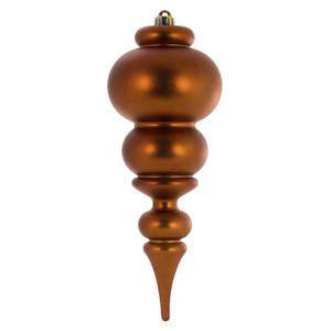Vickerman N150688DMV - 14 inch Copper Matte Finial Outdoor Christmas Ornament