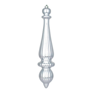 Vickerman N150807DMV 14" Silver Matte Finial Drop UV Dril 2Bg