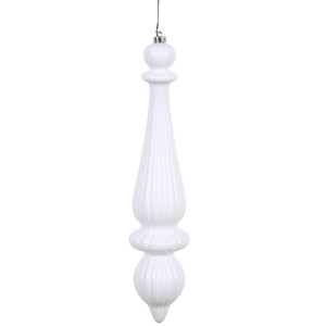 Vickerman N150811DMV 14" White Matte Finial Drop UV Drill 2Bg
