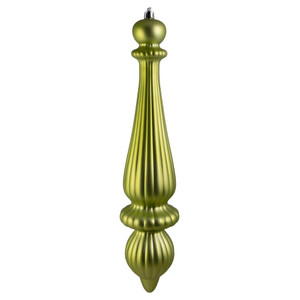 Vickerman N150873DMV - 14 inch Lime Matte Finial Outdoor Christmas Ornament - 2 Pack