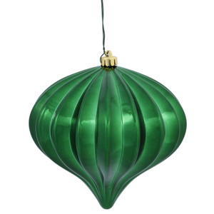 Vickerman N151204DSV 5.7" Green Shiny Onion UV Drilled 3/Bag