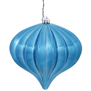 Vickerman N151212DSV 5.7" Turquoise Shiny Onion UV Drill 3/Bg