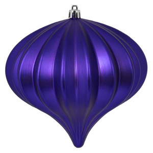Vickerman N151266DMV - 5.7 inch Purple Matte Onion Outdoor Christmas Ornament - 3 Pack