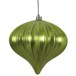 Vickerman N151273DMV - 5.7 inch Lime Matte Onion Outdoor Christmas Ornament - 3 Pack