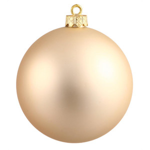 Vickerman N590738DMV - 2.75 inch Champagne Matte Ball Outdoor Christmas Ornament - 12 Pack