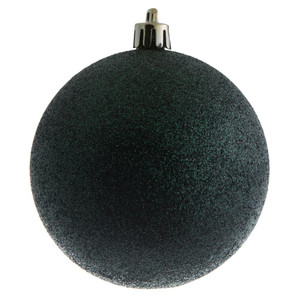 Vickerman N590874DG 3" Midnt Grn Glitter Ball Drilled 12/Bag