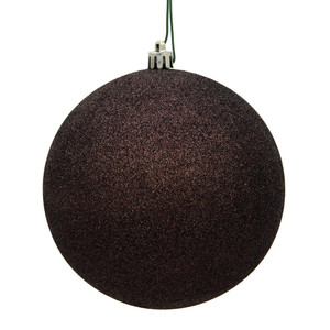 Vickerman N590875DG - 3 inch Chocolate Glitter Ball Christmas Ornament - 12 Pack