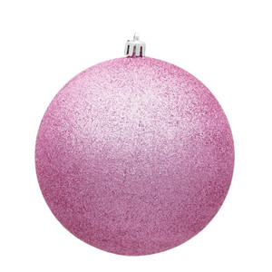 Vickerman N590879DG 3" Pink Glitter Ball Drilled 12/Bag