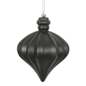 Vickerman N175817D 6" Black Matte Onion Drop 4/Bg