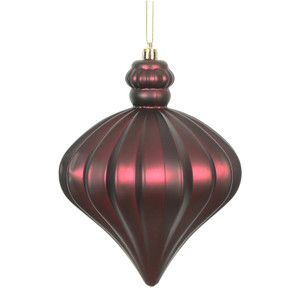 Vickerman N175819D - 6 inch Wine Matte Onion Christmas Ornament - 4 Pack