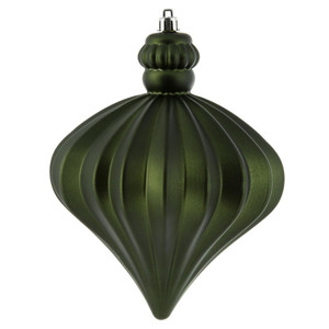 Vickerman N175864D 6" Moss Green Matte Onion Drop 4/Bg