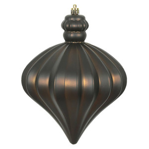 Vickerman N175875D 6" Chocolate Matte Onion Drop 4/Bg