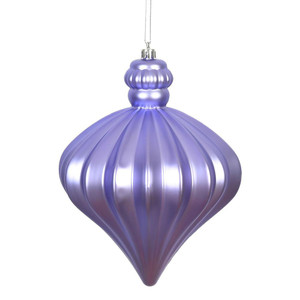 Vickerman N175886D - 6 inch Lavender Matte Onion Christmas Ornament - 4 Pack