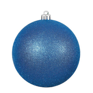  Vickerman N591202DG 4.75" Blue Glitter Ball Drilled 4/Bag 