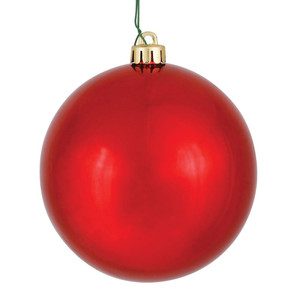 Vickerman N591203DSV 4.75" Red Shiny Ball UV Drilled 4/Bag