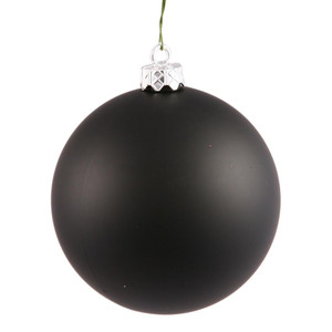 Vickerman N591217DMV - 4.75 inch Black Matte Ball Outdoor Christmas Ornament - 4 Pack