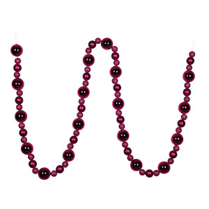 Vickerman N181721 - 9 ft Berry Red Ball Christmas Garland - Unlit