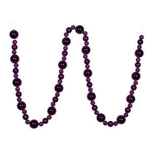 Vickerman N181726 - 9 ft Plum Ball Christmas Garland - Unlit