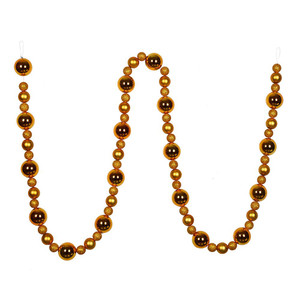 Vickerman N181730 - 9 ft Antique Gold Ball Christmas Garland - Unlit